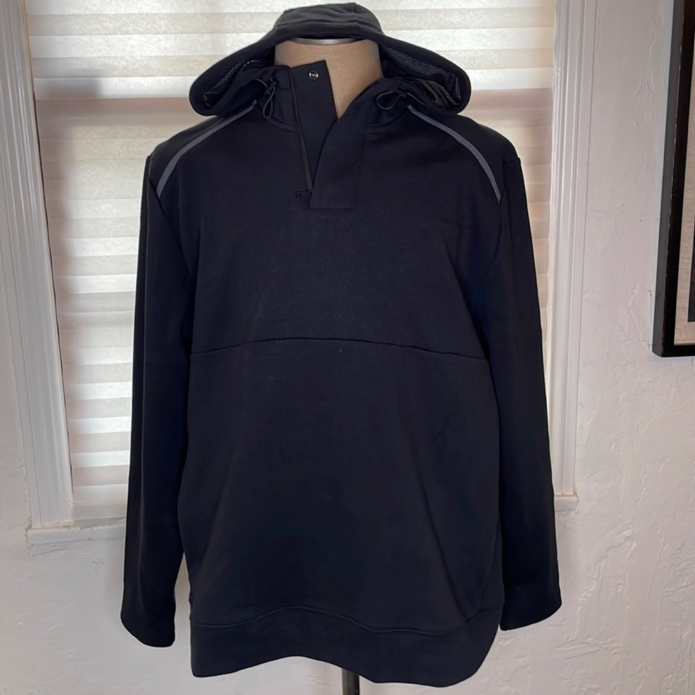 Men's Kenneth Cole half Zip Up Hoodie Sweater Size XXL Activewear Large black